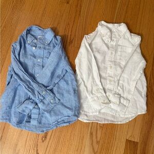 Crewcuts Blue and White Kids Button-Down Shirts